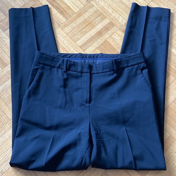 THEORY Womens Straight Fit Trousers Super Slim Solid Black Size US 6 - Picture 9 of 13